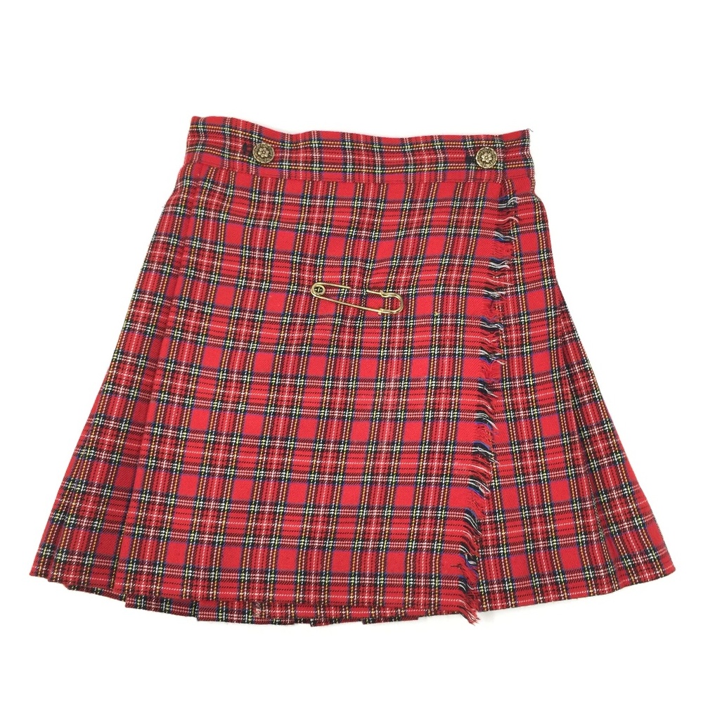 Imp Originals Girls Red Plaid Wrap Skirt/Kilt